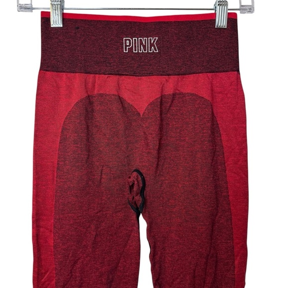 NWOT PINK Victoria’s Secret Red Seamless Leggings Sz Small Womens activewear - Picture 4 of 10